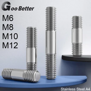 M6 M8 M10 M12 Double End Threaded Screw Bolt Exhaust Manifold Studs Stainless A4 - Picture 1 of 7
