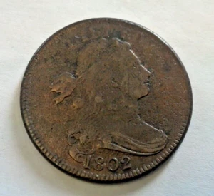 1802 DRAPIERTE BÜSTE GROSSER CENT VZ UMWELTSCHÄDEN.REDUZIERT 1.10.24 (2149) - Bild 1 von 2