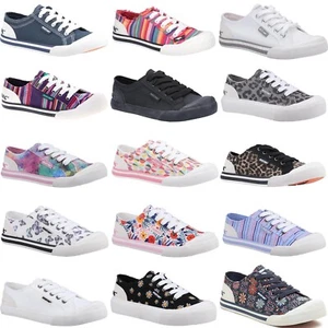 Zapatos de salón de verano de lona para mujer Rocket Dog Jazzin con cordones ligeros UK3-9 - Imagen 1 de 69