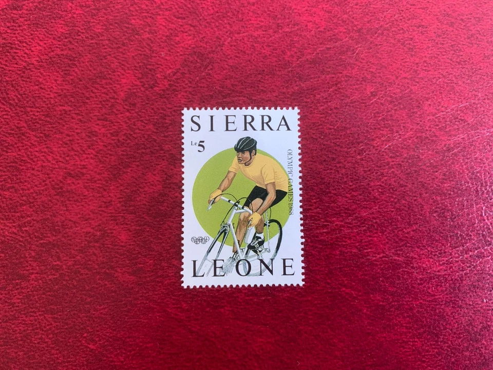 BICICLETA DE CICLISMO SIERRA LEONA 1987 MNH JUEGOS OLÍMPICOS SEÚL 1988 Foto 1 de 1