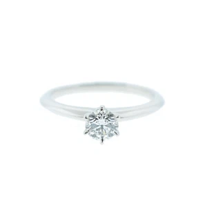 Tiffany & Co. Platino Redondo Anillo Solitario Diamante de Compromiso - Imagen 1 de 7