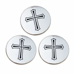 Stainless Steel Golf Ball Markers/ Pocket Token (Set of 3) Shields of Strength - Picture 1 of 4