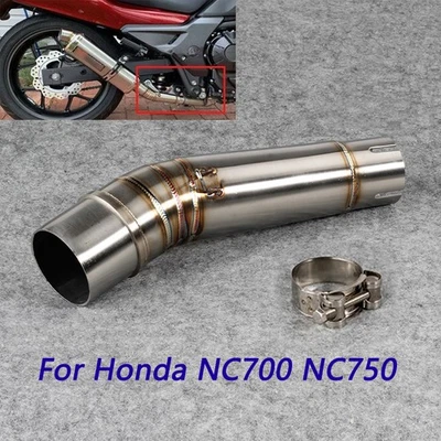 Silenciador de tubo de escape de enlace medio antideslizante 51 mm para motocicleta Honda NC700 NC750S/X Foto 1 de 4