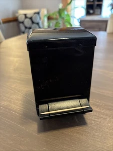 Vintage Schwarz Metall Zahnstocher Spender Retro Tischplatte - Bild 1 von 8