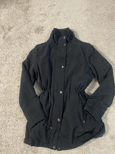 Forecaster of Boston Jacket Womens Medium Black Waist Cinch Zip Snap Pockets - Picture 1 of 7