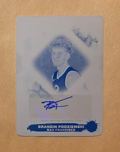 2023-24 Topps Motif Brandin Podziemski RC piastra di stampa autografo auto #1/1 - Foto 1 di 2