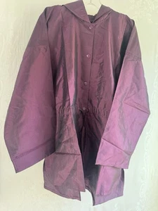 Totes Rainwear Coat Jacket Purple Long Hooded One Size - Picture 1 of 6