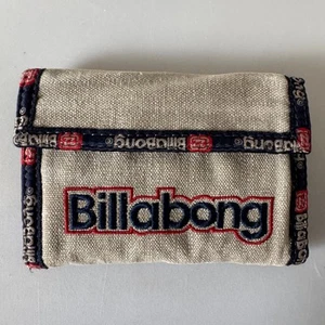 BILLABONG Wallet Surf Beach Pocket Khaki Grey Trifold ID Coins Card Cash Zip Up - Picture 1 of 12