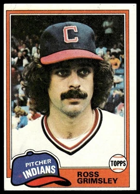 1981 Topps #170 Ross Grimsley Cleveland Indians NM+ - Image 1 of 2