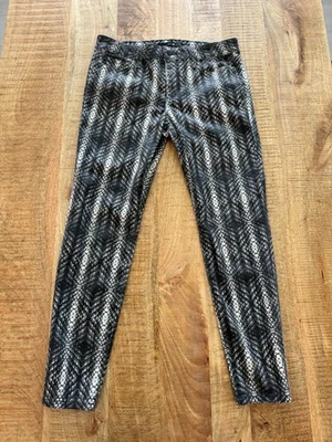 Joe's Jeans Women's Snakeskin Black White Low Rise Super Skinny Ankle Jeans 30 - Image 1 of 4