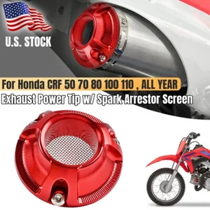 Punta de potencia de escape roja + parabrisas para Honda CRF50F CRF70F CRF80F CRF100F CRF110F - Imagen 1 de 12
