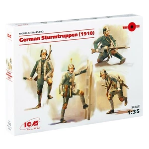 Sturmtruppe alemán (1918) 4 figuras - modelo plástico escala figura 1:35 ICM35692  - Imagen 1 de 12