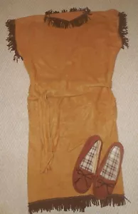 Womens Sz S/M Handmade Native American Indian Costume Halloween + Sz 7-8 shoes - Picture 1 of 6