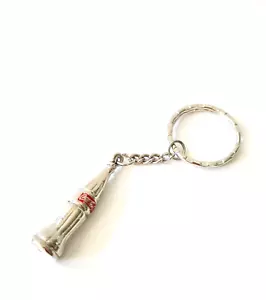 2" Silver Keyring Coke Coca Cola Bottle Keychain Key Fob Collect Metal Many Year - Picture 1 of 15