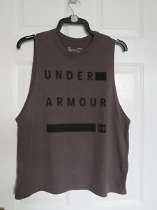 Under Armour size L /G mens or womens unisex grey and black stretch vest top