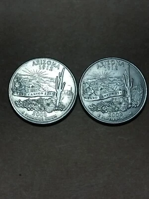 2 Arizona State quarter error "extra cactus leaves" - Image 1 of 4