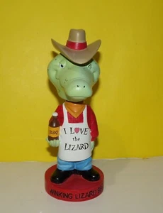 Winking Lizard Tavern Nodder BobbleHead Bosley Bobbers I Love The Lizard BBQ - Picture 1 of 1