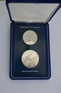 Republic of Panama 1979 10 Balboas & 5 Balboas Silver Proof Set - Picture 1 of 3