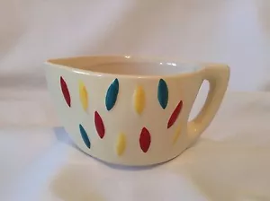Mod Abstract Retro Owl Creamer MSRF Design Studios Pottery Turquoise Yellow Red - Picture 1 of 8