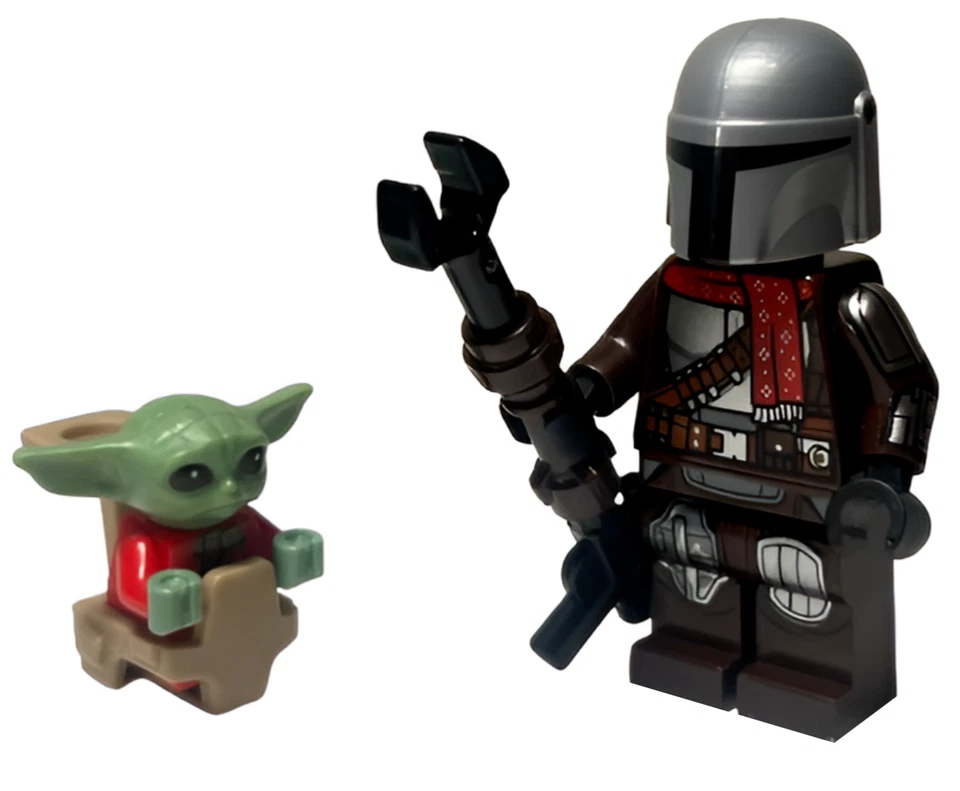LEGO Star Wars рождественский свитер Din Djarin & Grogu минифигурка шарф мандалорский - Изображение 1 из 1