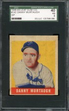 1948 Leaf #142 Murtaugh - Pittsburgh Pirates - Rookie - Short Print - SGC 40 VG