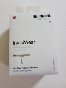NIB Size Medium Lululemon InvisiWear Mid Rise Thong 5 pack BPLJ Multi Color - Picture 1 of 5