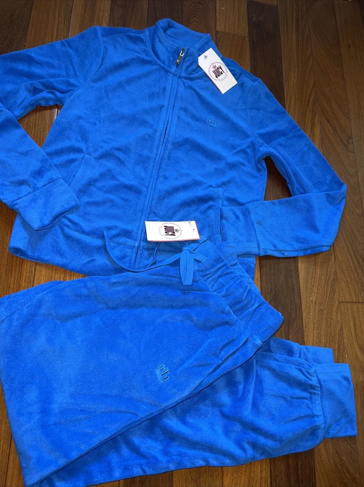 Juicy Couture PEQUEÑO Chándal Azul Real - Conjunto de Chaqueta y Pantalones de Tela Terry Foto 1 de 4
