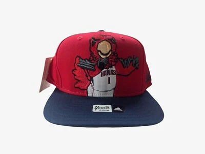 Adidas Atlanta Hawks Sarga Snapback Gorra Gorra Juvenil OSFA Deadstock Nuevo con Etiquetas Años 2010 NBA Foto 1 de 4