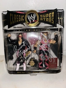 Bret Hart Shawn Michaels SIGNED AUTOGRAPH WWE JAKKS BAS Action Figures - G - Picture 1 of 8