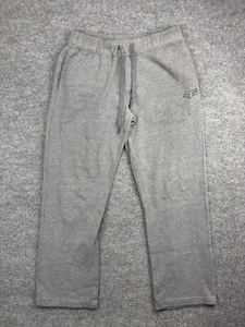 Fox Racing Straight Leg Sweatpants Men's L Gray Drawstring Elastic Waist Pockets - Picture 1 of 9