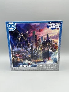 New Thomas Kinkade Studios JUSTICE LEAGUE 1000-Piece Jigsaw Puzzle Batman Super - Picture 1 of 2