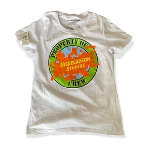 Retro 90s Throwback NICKELODEON Universal Studios Crew T-SHIRT Green Size Large - Bild 1 von 6