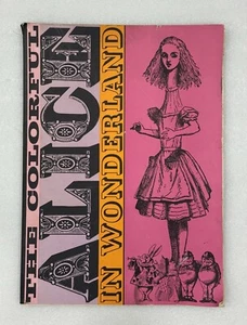 1961 Alice in Wonderland Large Fantasy Book for Art Coloring RARE Gorgeous VTG - Picture 1 of 8