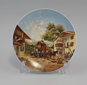 99840339 Porcelain Collection Plate Village Living Lückels Idyllic Stagecoach - Picture 1 of 1