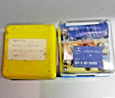 2anciennes  boites d'ampoules de secours    12V pour Mercédès - Photo 1/4