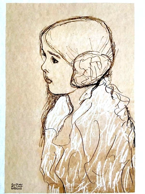 Gustav Klimt Lithografie COA Original Numeriert Handunterschrieben Limitierte Op - Bild 1 von 4