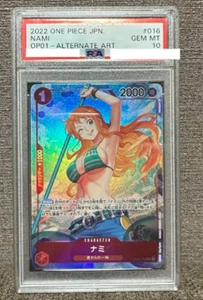 PSA 10 Nami Alt Art OP01-016 R Rare ROMANCE DAWN ONE PIECE Card Game Japanese - Picture 1 of 4