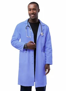 Adar Unisex Doctor Nurse Scrub Uniform Lapel Collar Inner Pockets Lab Coat - 39" - Picture 1 of 6