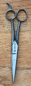 Antique Hair Scissor Barber Shears Hugo Offenbach Solingen Germany Solid Steel A - Picture 1 of 7