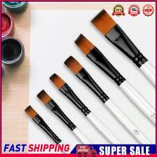 6pcs Nylon Hair Brushes Arts Crafts Supplies DIY Professional for Oil Watercolor