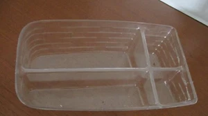 PROTECTOR DIVIDIDO CESTA PLÁSTICO TRANSPARENTE LONGABERGER~43346~7.5" X 4.5" - Imagen 1 de 1