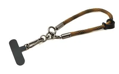 Handgelenk Schlaufe Armband für Smartphone Hülle aus Nylon in Schwarz Gelb - Bild 1 von 4