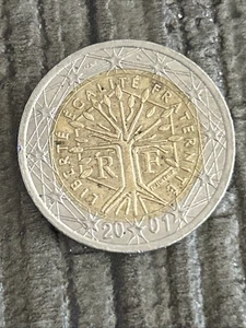 Moneda de 2 euros 2001 liberte igualite fraternite tono magnífico - Imagen 1 de 2