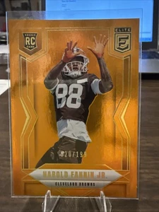 2025 Donruss Elite Harold Fannin Jr. Rookie RC Orange #/199 Cleveland Browns - Picture 1 of 2