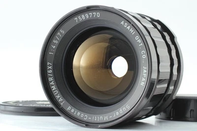 [Exc+5 w/filter set] Pentax SMC takumar 75mm f/4.5 Wide Angle 6x7 67 From JAPAN - Image 1 of 4