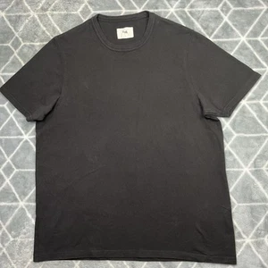 Folk Black Round neck T-shirt Men’s Medium (5) Faded Heavy Cotton - Picture 1 of 6
