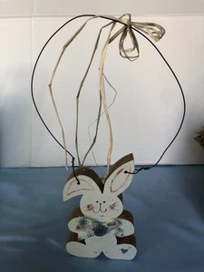 Hängendes Holzhase Kaninchen - insgesamt 11" hängend #JS - Bild 1 von 4
