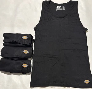 Schwarzes Tanktop Herren Large Dickies gerippt 4er Pack - Bild 1 von 3