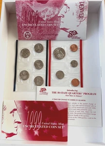 1999 United States Mint Uncirculated Coin Set -  DENVER with OGP & COA - Picture 1 of 4