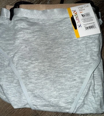 Joyspun 2-Pair Womens High Cut Bikini Underwear Panties Cotton Blend ~ XL - Изображение 1 из 3